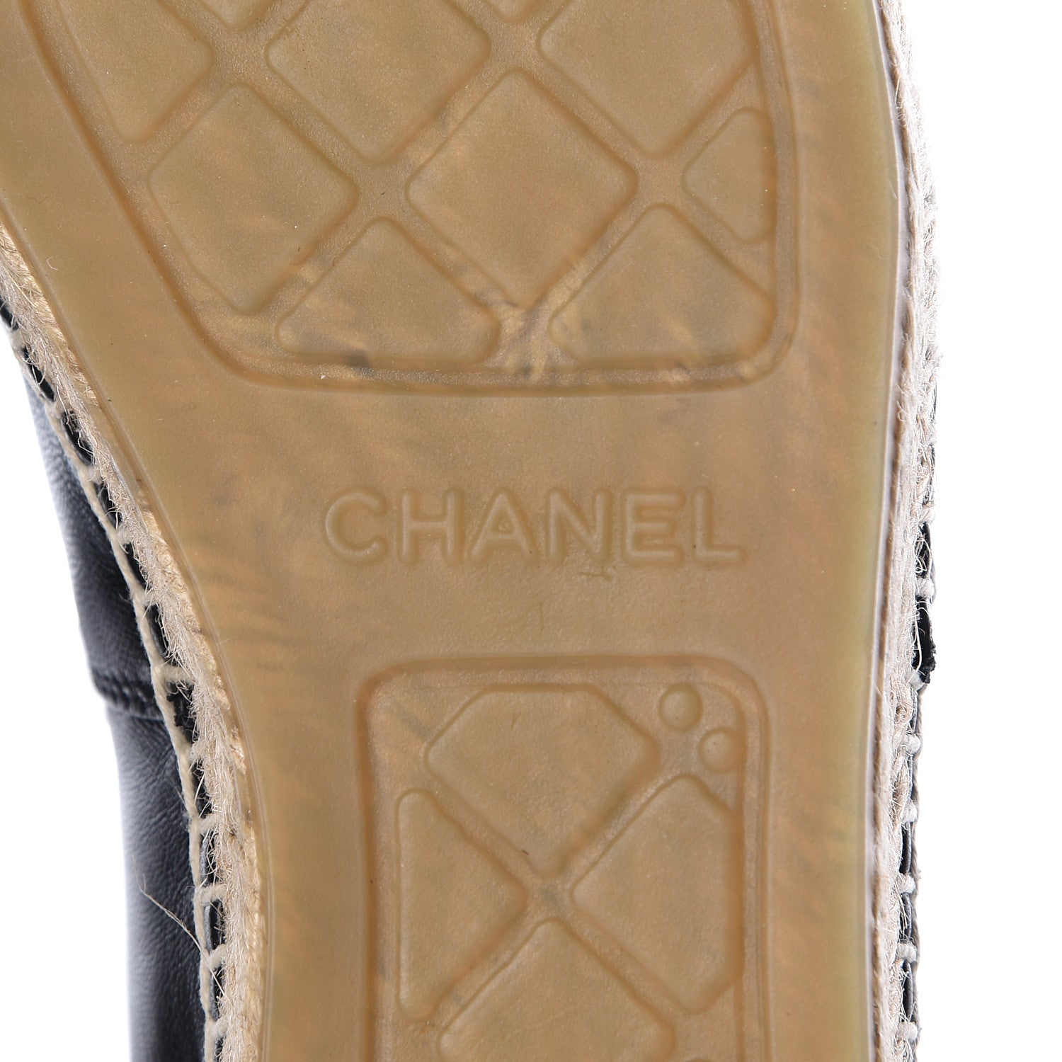 Chanel Lambskin CC Espadrilles 38 Black 7 of 9