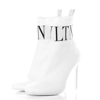 Valentino Garavani Body Tech Knit Sock Boots 37 White 3 of 11