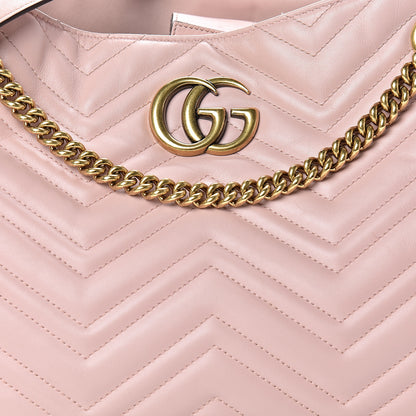 Gucci Calfskin Matelasse Medium GG Marmont Shoulder Tote Bag Perfect Pink 7 of 16
