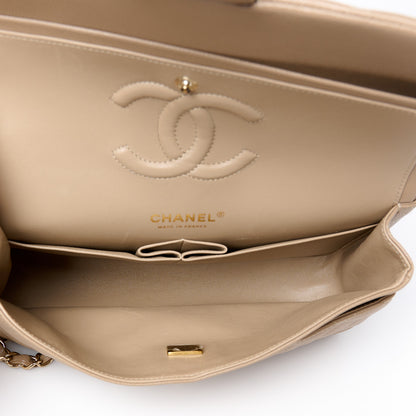 Chanel Caviar Quilted Medium Double Flap Dark Beige 6 of 13