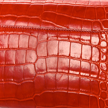 Hermes Shiny Alligator Constance Long Wallet Sanguine 16 of 17