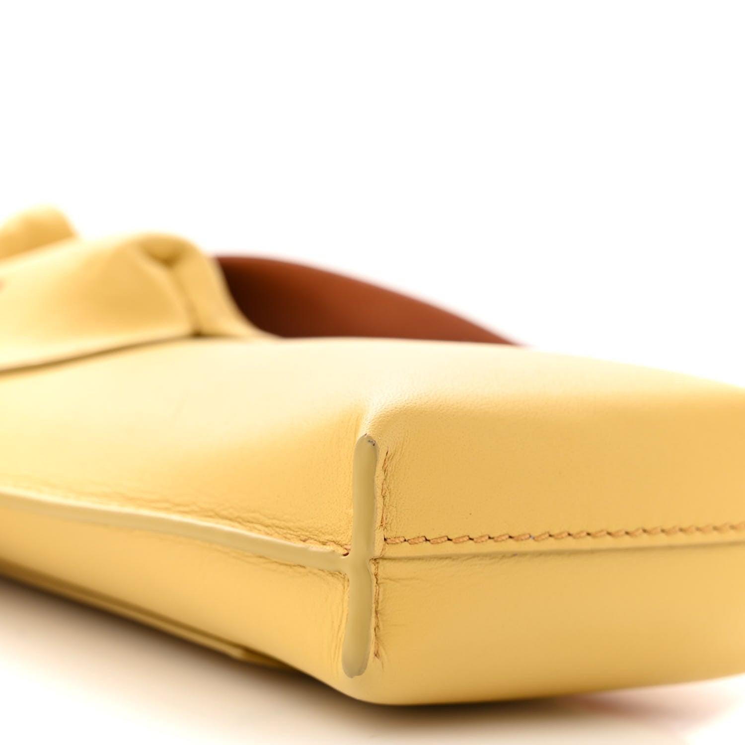 Loewe Calfskin Bunny Pouch Crossbody Bag Mustard 9 of 10