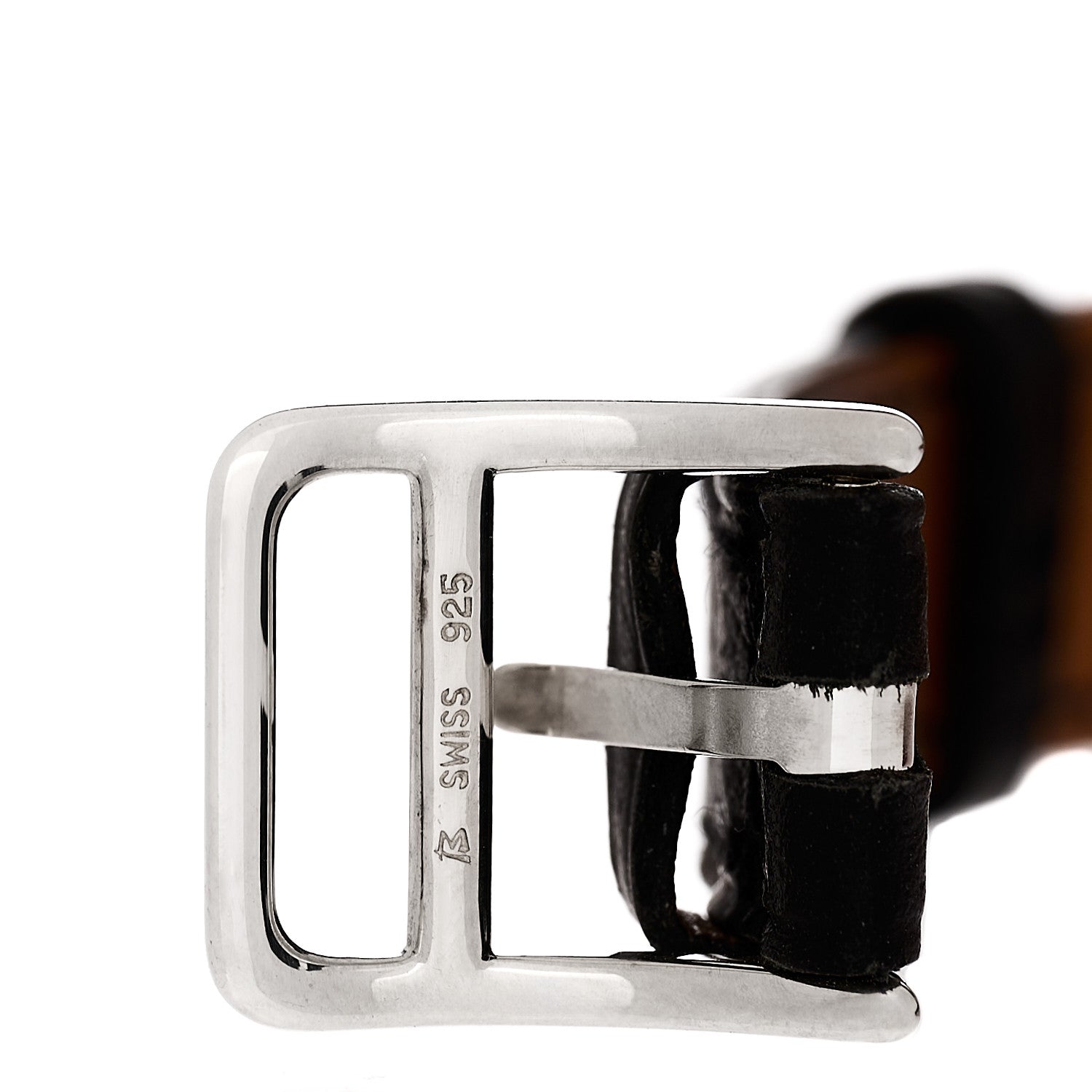 Hermes Sterling Silver Courchevel 20mm Kelly Cadena Quartz Watch Noir 11 of 12