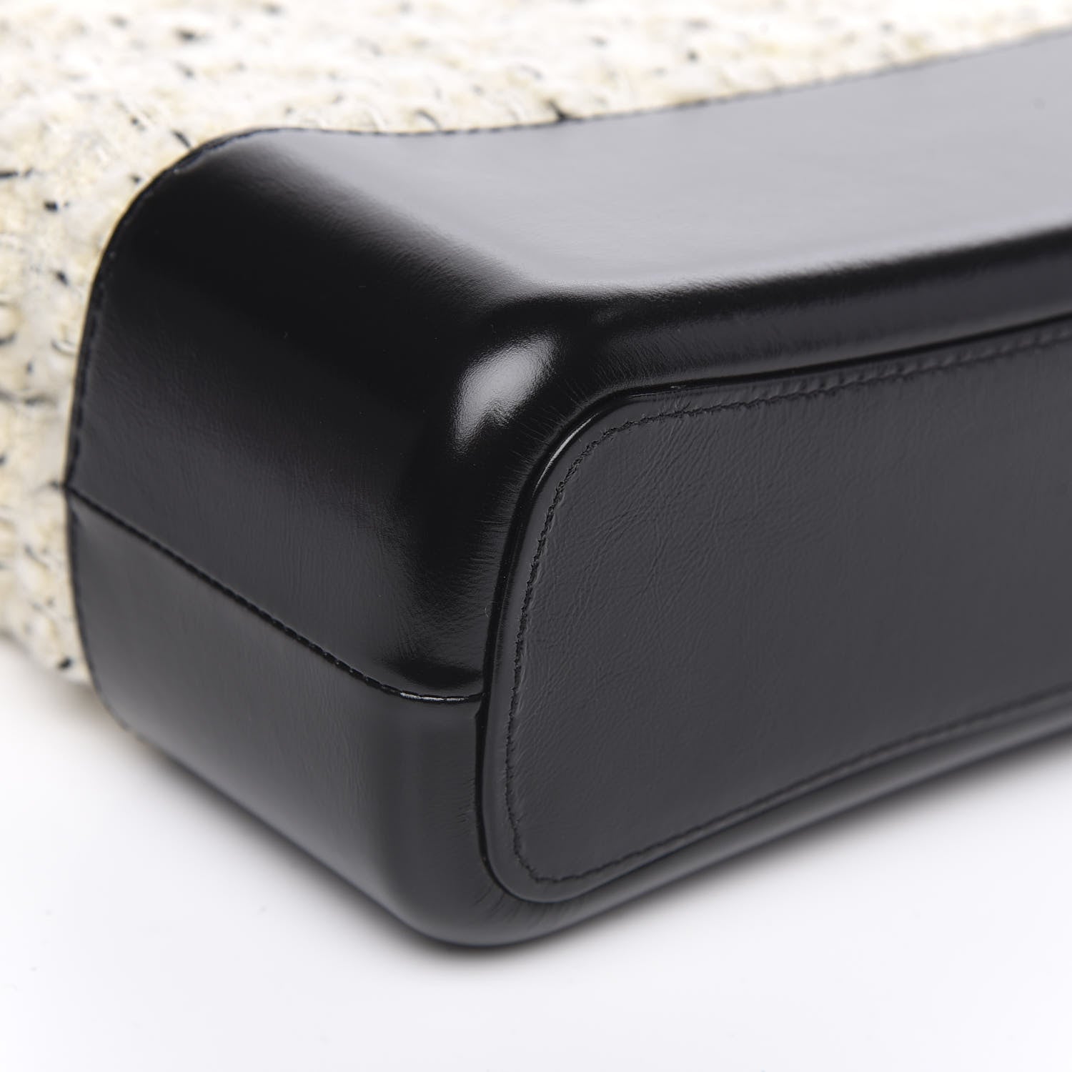 Chanel Tweed Calfskin Quilted Medium Gabrielle Hobo Ivory Black 8 of 10