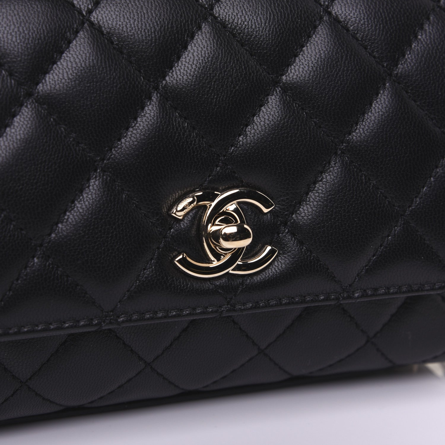 Chanel Goatskin Quilted Rainbow Extra Mini Coco Handle Flap Black 14 of 18