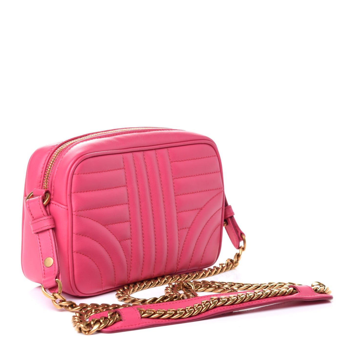 Soft Calfskin Diagramme Camera Bag Magenta