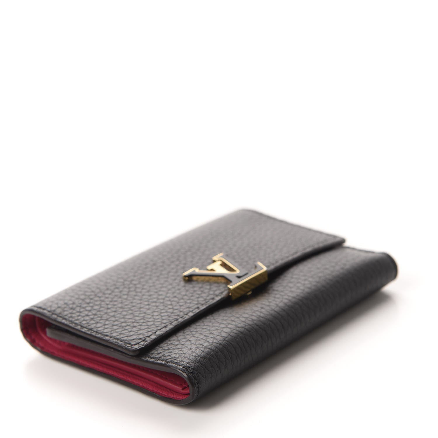Louis Vuitton Taurillon Capucines Compact Wallet Black 4 of 7