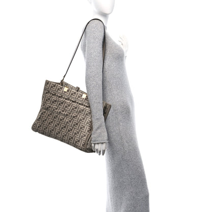 Fendi Chenille Vitello Cher FF Medium Fendi Sunshine Shopper Tote Tortora 2 of 12