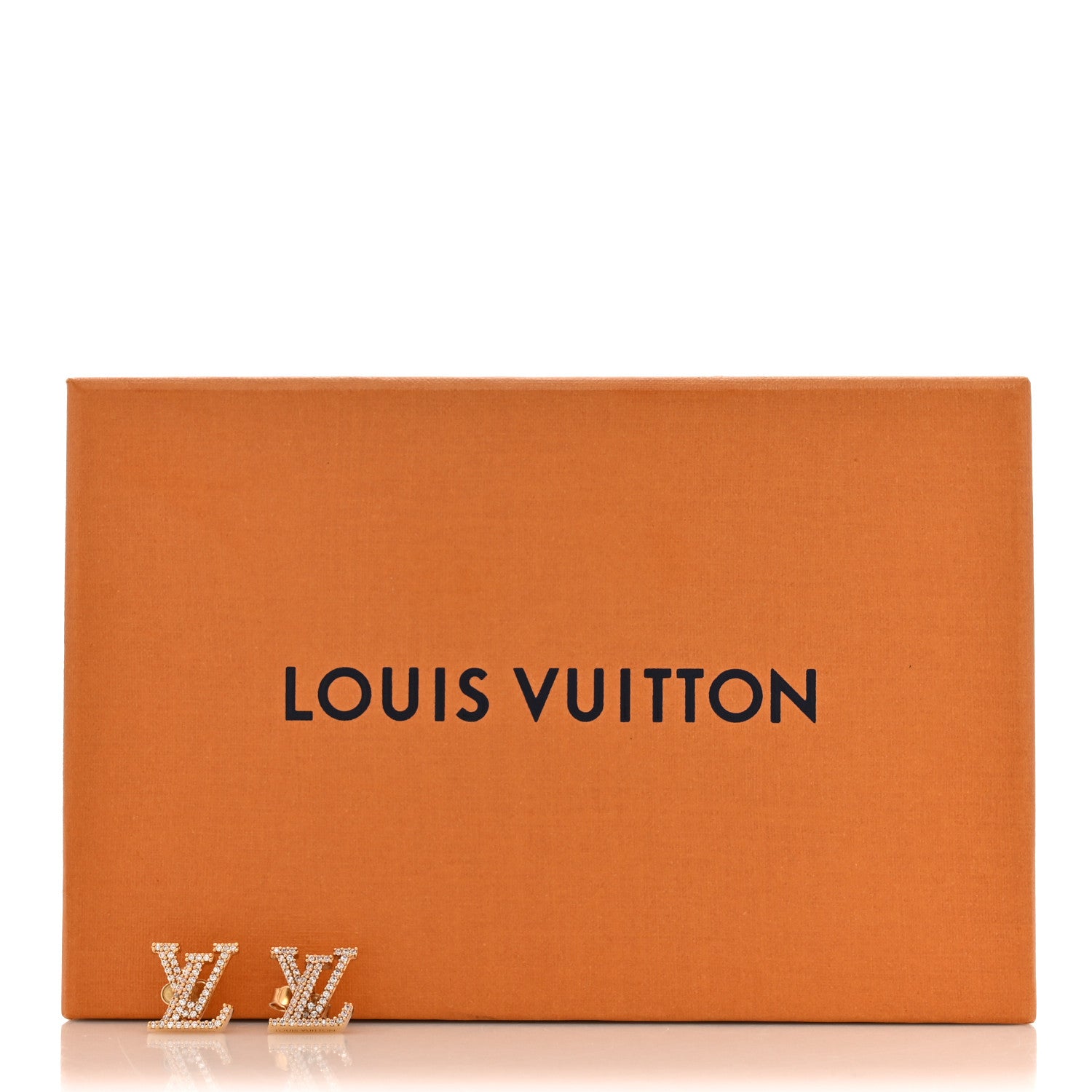 Louis Vuitton Metal Crystal LV Iconic Earrings Gold 7 of 7