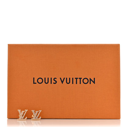 Louis Vuitton Metal Crystal LV Iconic Earrings Gold 7 of 7