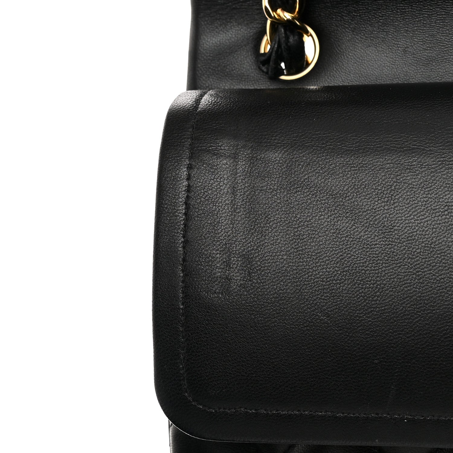 Chanel Lambskin Quilted Jumbo Double Flap Black 13 of 19