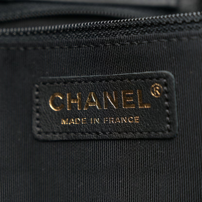 Chanel Calfskin Quilted Large CC Shopping Tote  Black 6 of 12