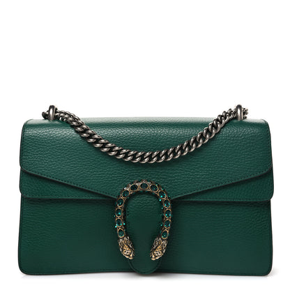 Gucci Pebbled Calfskin Small Dionysus Shoulder Bag Emerald 1 of 10
