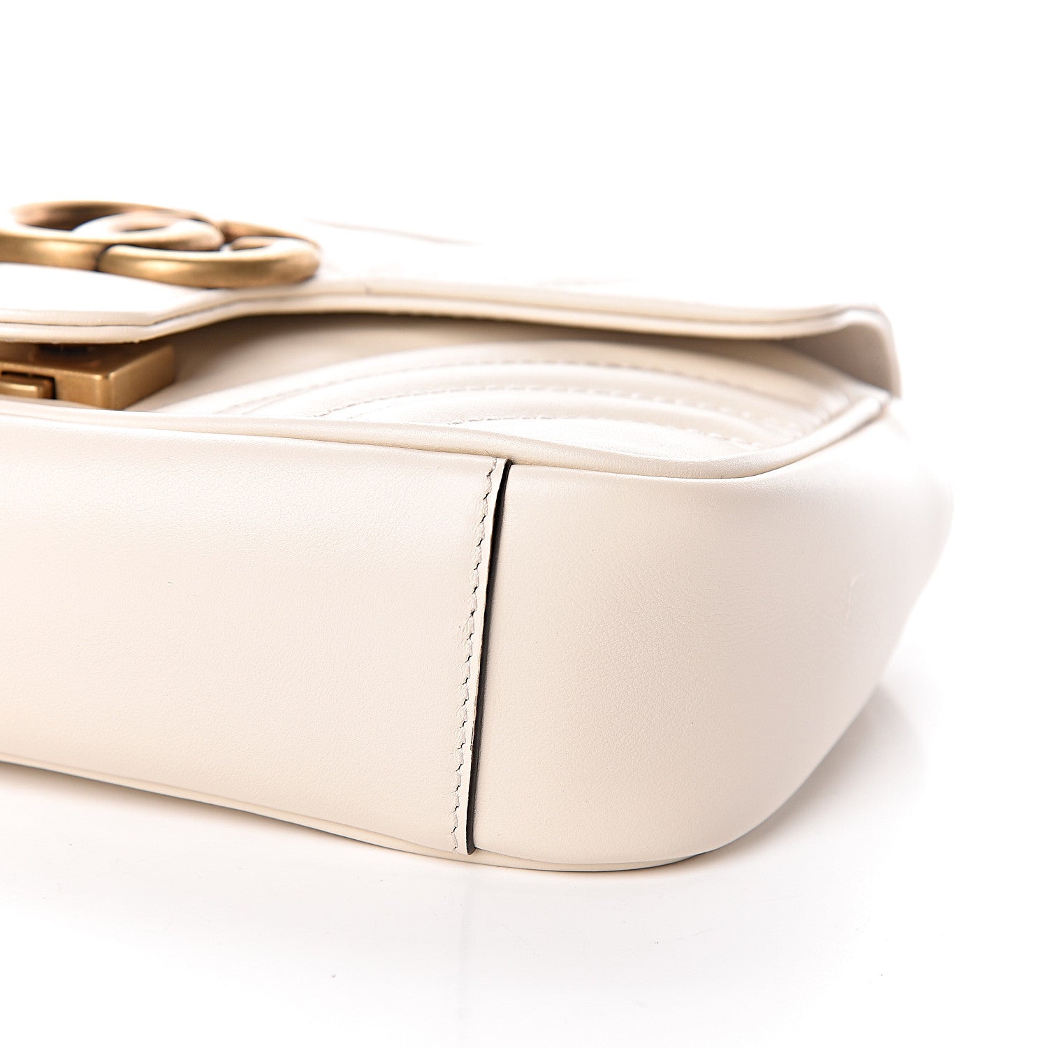 Gucci Calfskin Matelasse Mini GG Marmont Shoulder Bag White 10 of 10