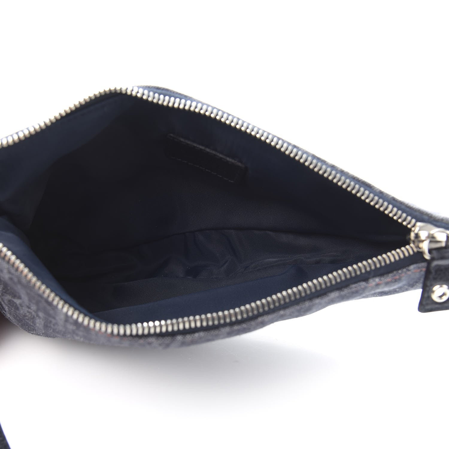 Christian Dior Denim Monogram Mini Saddle Pochette Navy 5 of 10