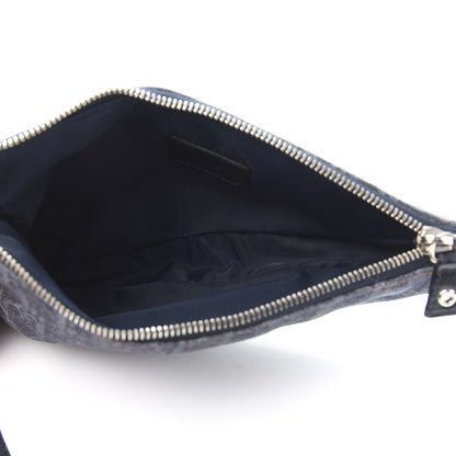 Christian Dior Denim Monogram Mini Saddle Pochette Navy 5 of 10