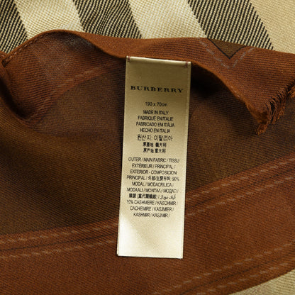 Burberry Modal Cashmere Haymarket Check Scarf Bronze 4 of 4