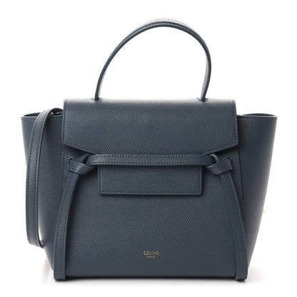 Celine Grained Calfskin Nano Belt Bag Abyss Blue 1 of 10