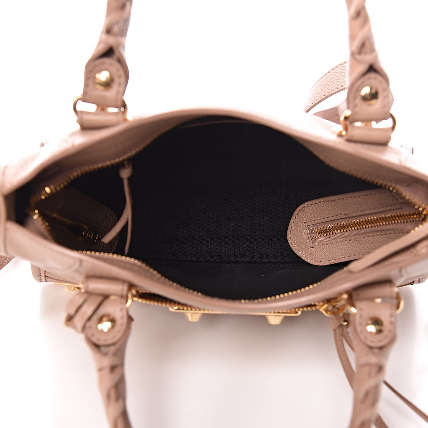 Chevre Gold Metallic Edge Hardware Mini City Rose Des Sables