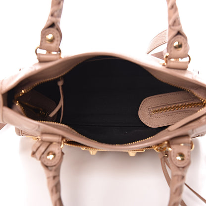 Balenciaga Chevre Gold Metallic Edge Hardware Mini City Rose Des Sables 5 of 11