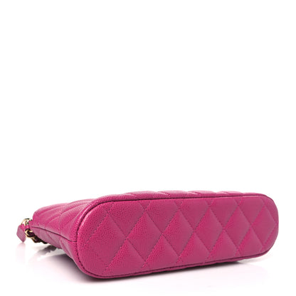 Chanel Caviar Quilted Classic Clutch With Chain Fuchsia 4 of 11
