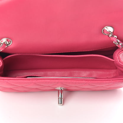 Chanel Lambskin Quilted Extra Mini Flap Dark Pink 7 of 9