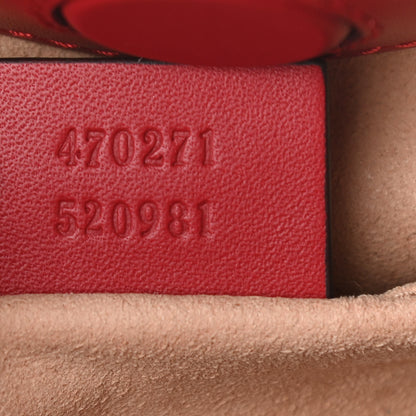 Gucci Nappa Bamboo Web Mini Nymphaea Top Handle Bag Hibiscus Red 8 of 15