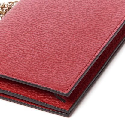 Gucci Dollar Calfskin Medium Betty Chain Wallet Red 6 of 8