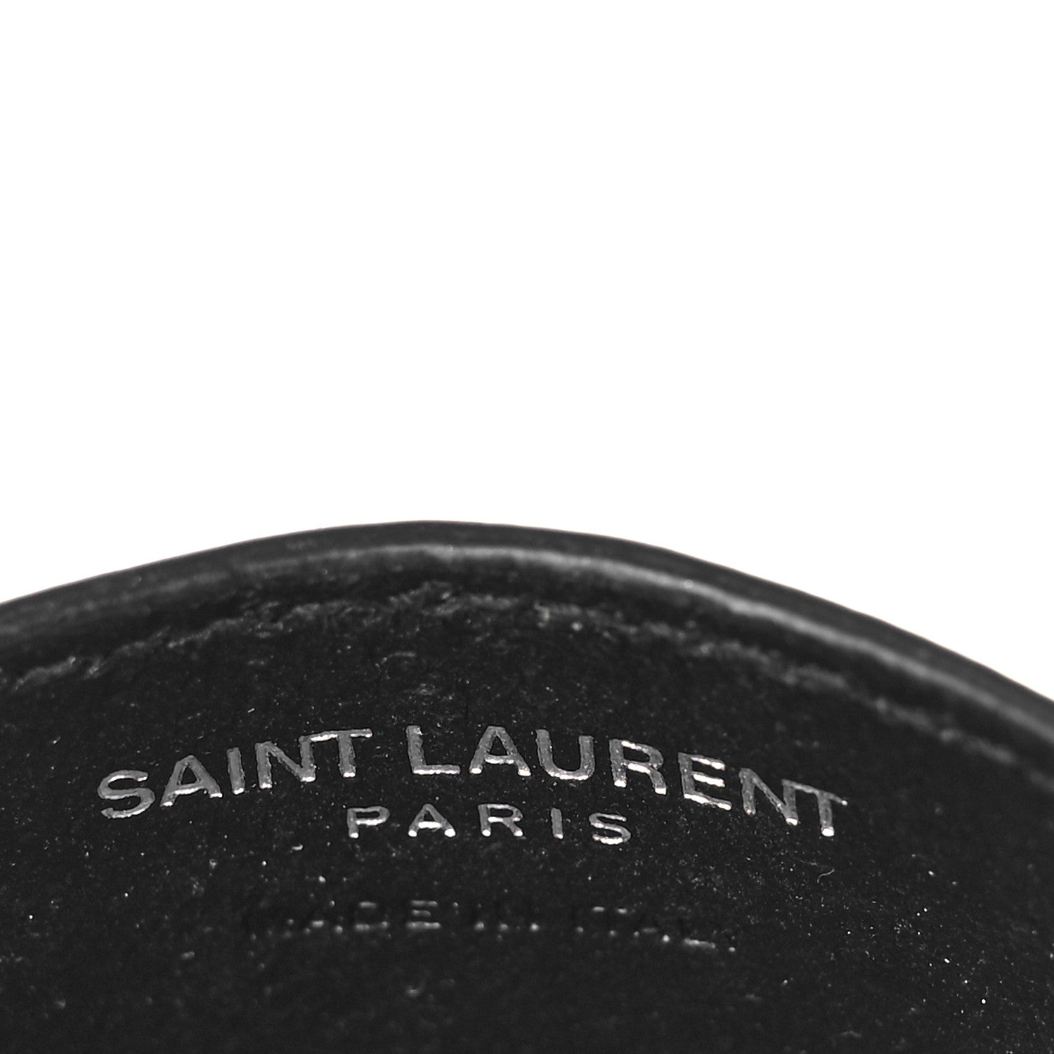 Saint Laurent Grain De Poudre Matelasse Chevron Monogram Credit Card Case Black 6 of 9