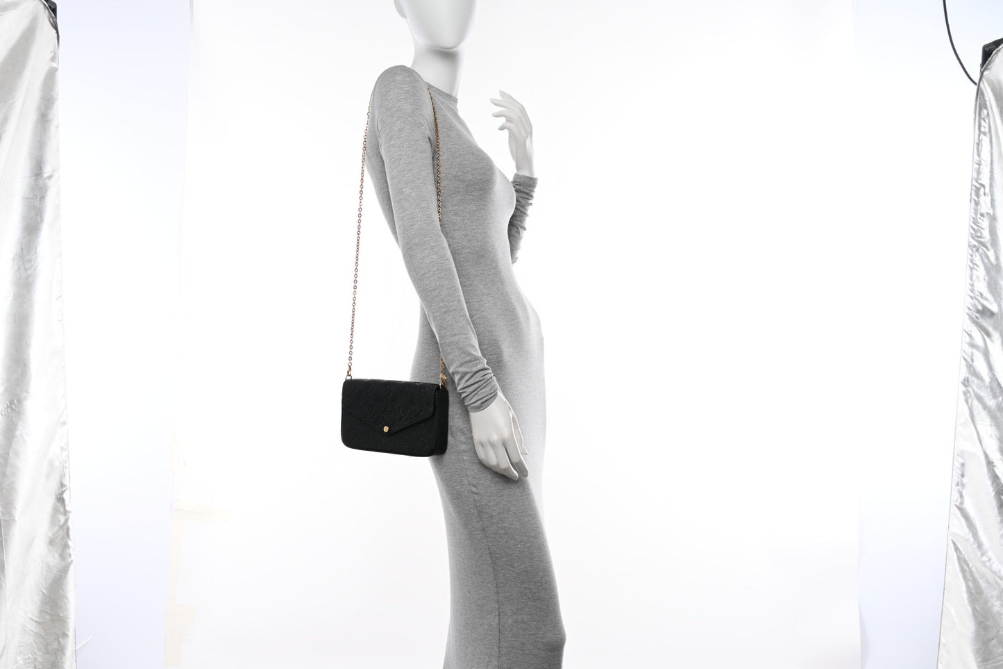 Empreinte Pochette Felicie Chain Wallet Black