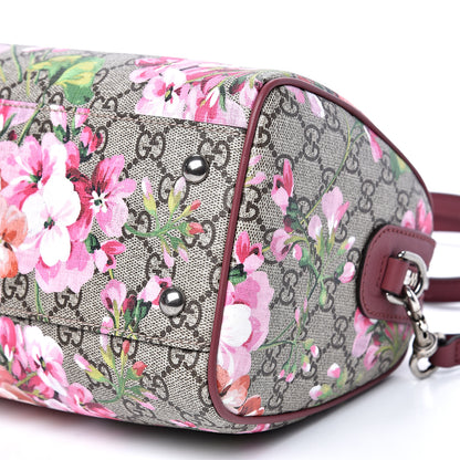 Gucci GG Supreme Monogram Blooms Small Boston Beige Multicolor Dry Rose 8 of 9