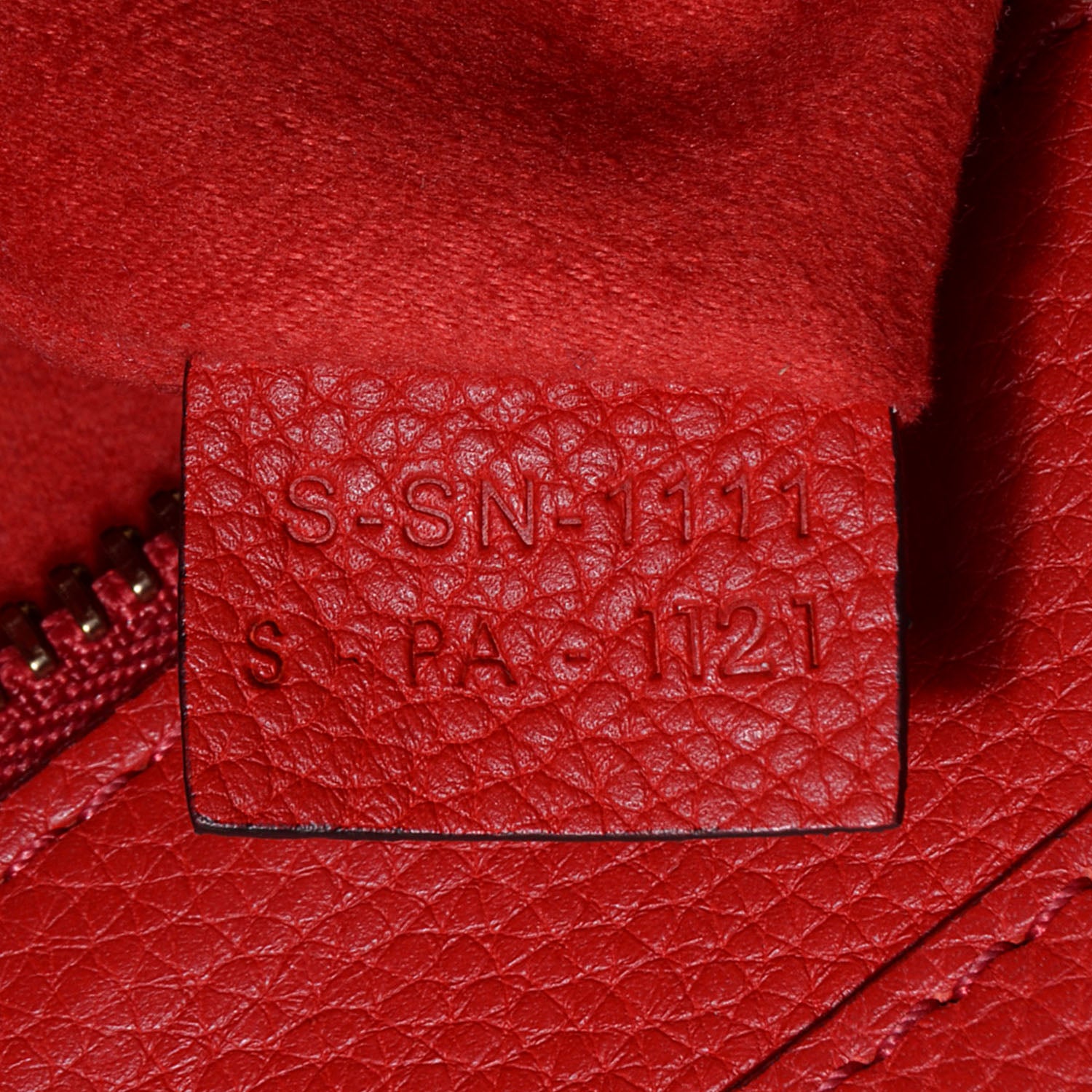 Celine Drummed Calfskin Mini Luggage Coquelicot 7 of 8