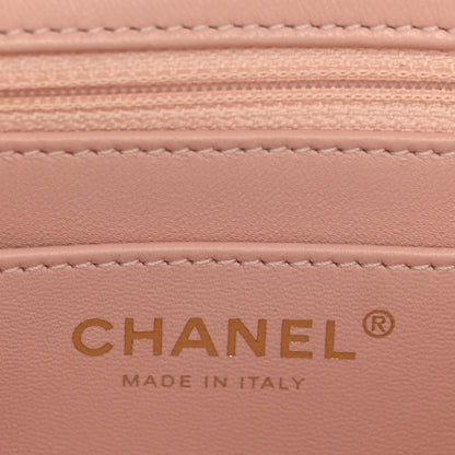 Chanel Lambskin Quilted Mini Strass On Top Flap Light Pink 5 of 10