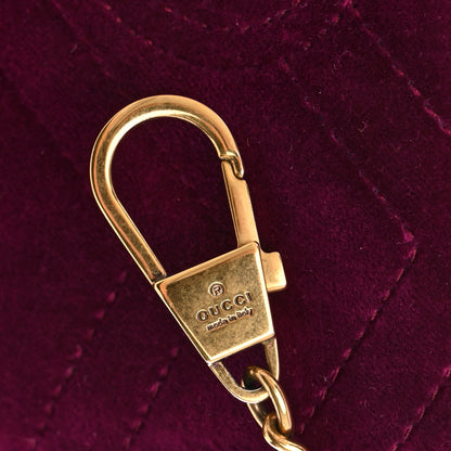 Gucci Velvet Matelasse GG Marmont Mini Bag Fuchsia Violet Cyclamen 17 of 18