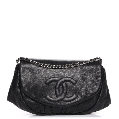 Chanel Caviar Half Moon Wallet On Chain WOC Black 1 of 8