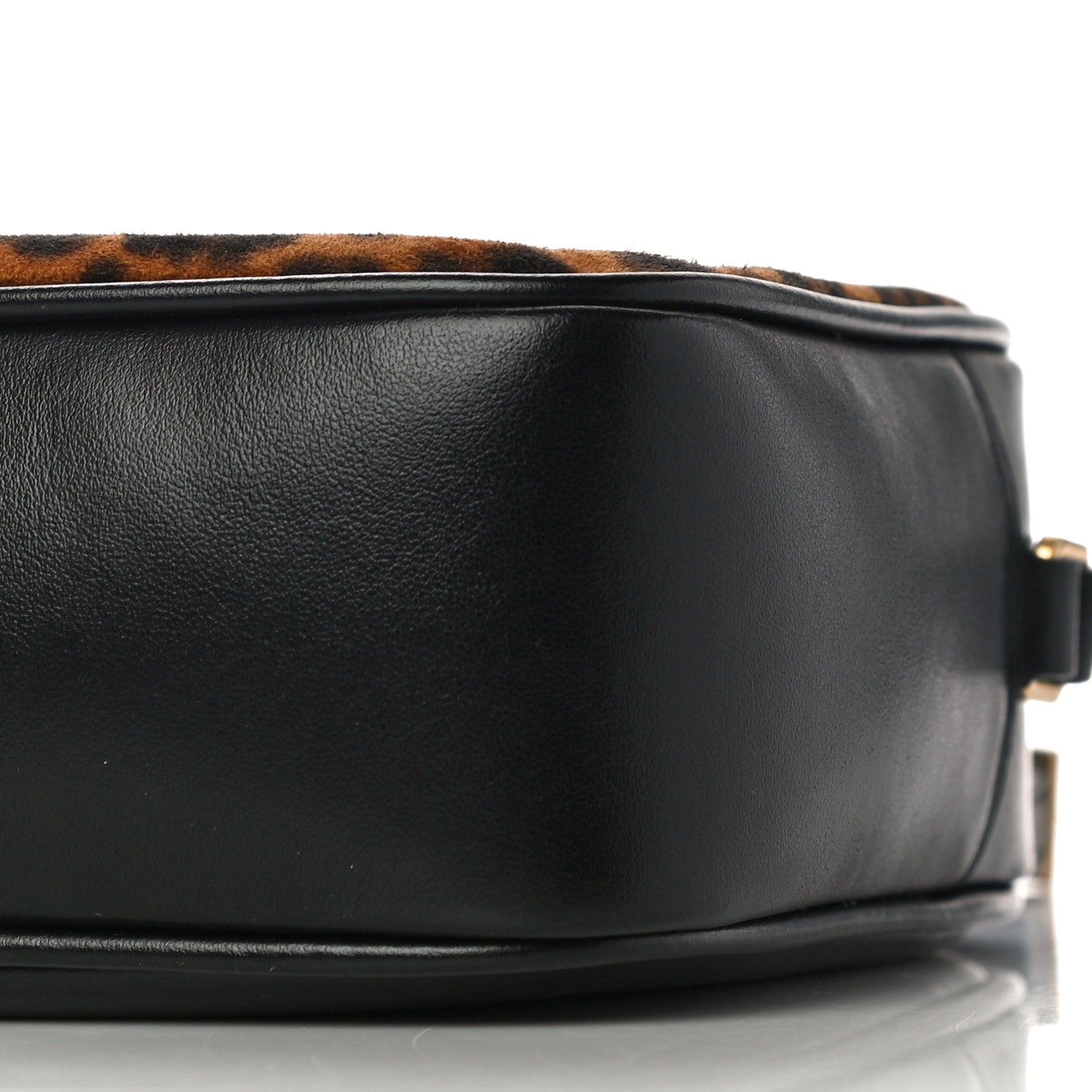 Saint Laurent Calfskin Leopard Print Monogram Lou Camera Bag Black 9 of 9