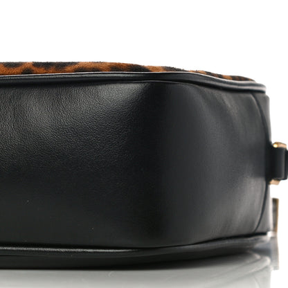 Saint Laurent Calfskin Leopard Print Monogram Lou Camera Bag Black 9 of 9