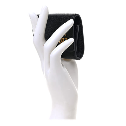 Gucci Calfskin Boar Effect GG Marmont AirPods Pro Case Black 2 of 6