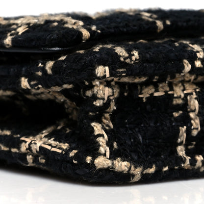 Chanel Tweed Quilted Chanel 19 Wallet On Chain WOC Black Beige 9 of 10