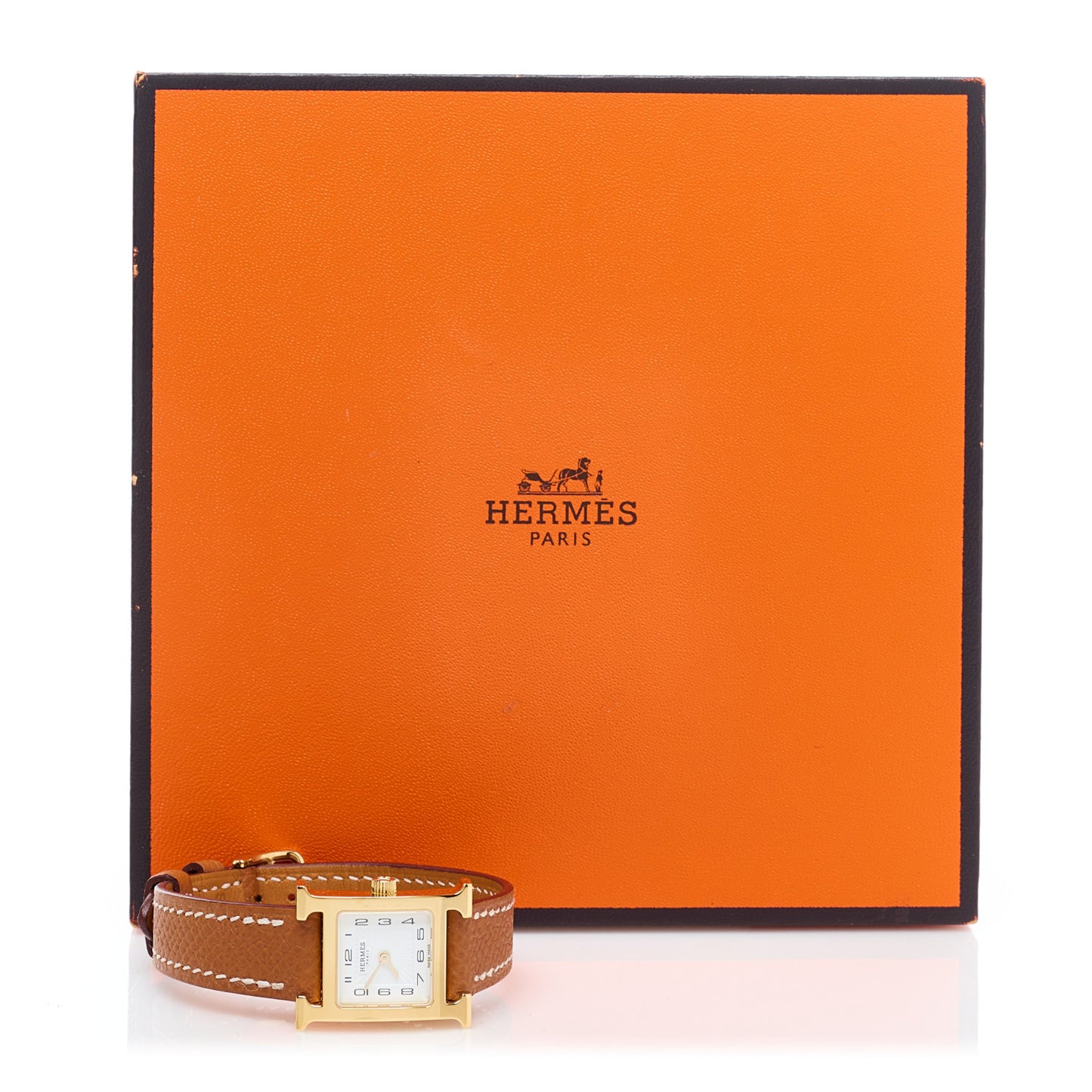 Stainless Steel Epsom 17.2mm Heure H Hour Quartz Watch Gold