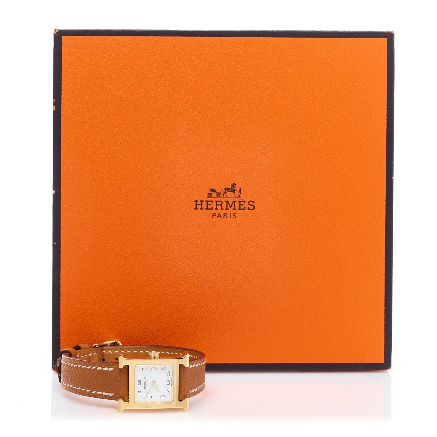 Hermes Stainless Steel Epsom 17.2mm Heure H Hour Quartz Watch Gold 5 of 5