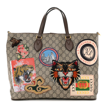 Gucci Soft GG Supreme Monogram Courrier Medium Crossbody Tote Beige New Acero 1 of 16