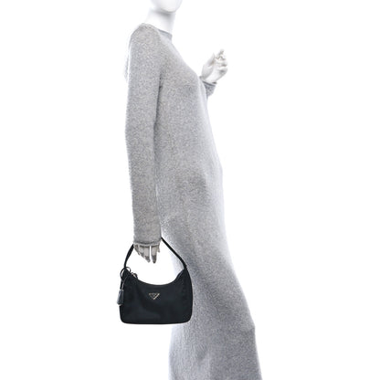 Prada Tessuto Nylon Mini Re-Edition 2000 Bag Black 2 of 9