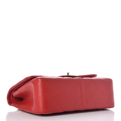 Chanel Caviar Quilted Jumbo Double Flap Red 4 of 9
