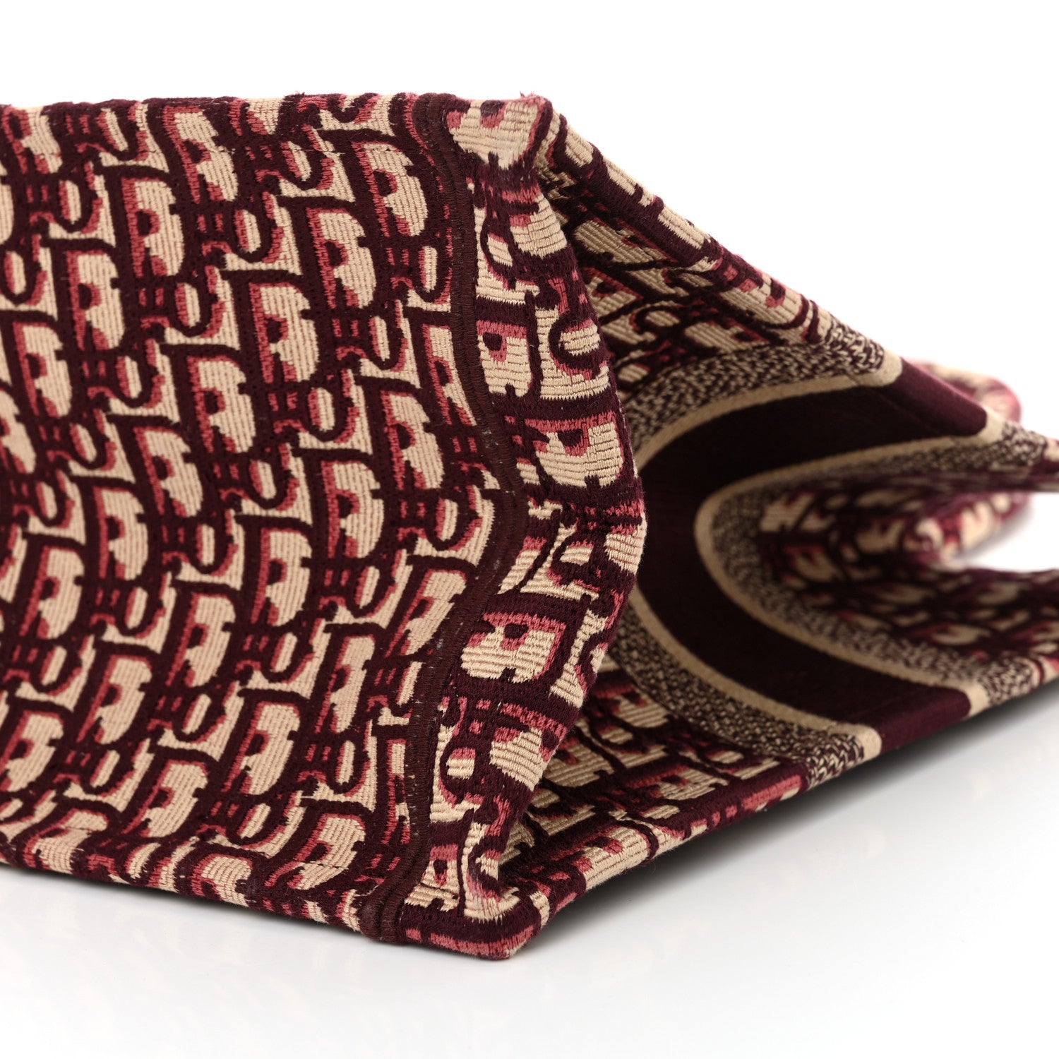 Christian Dior Oblique Medium Book Tote Burgundy Multicolor 9 of 13