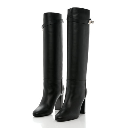 Hermes Heritage Calfskin Story Boots 38 Black 3 of 8