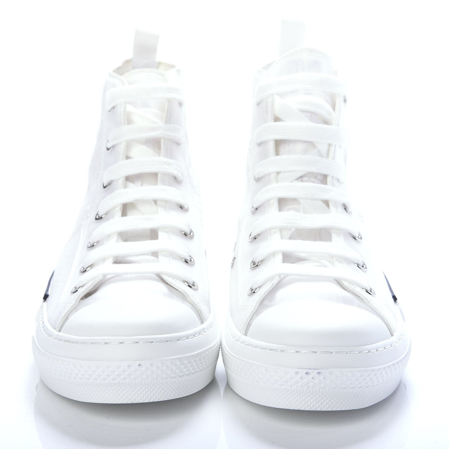 Technical Canvas Oblique Mens B23 High Top Sneakers 40 White
