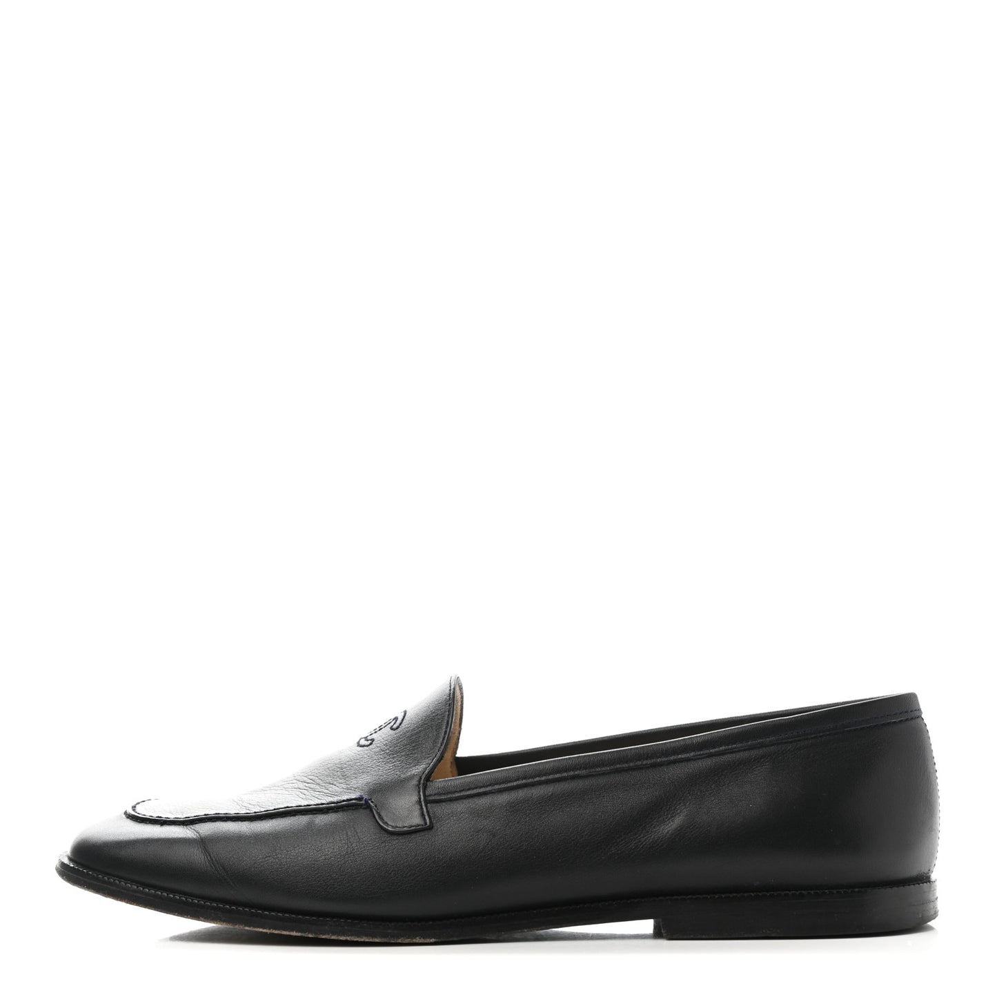 Lambskin CC Loafers 39.5 Navy
