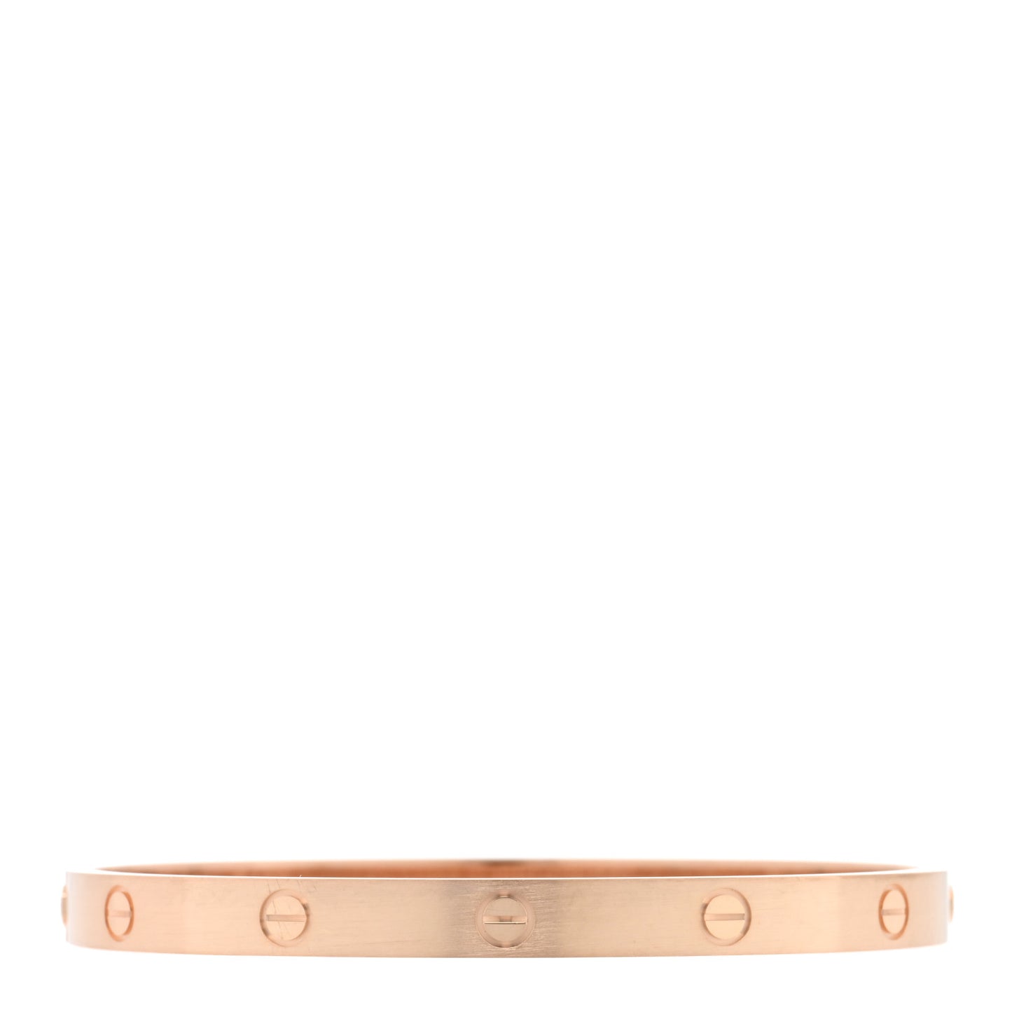 18K Pink Gold Brushed Finish LOVE Bracelet 20