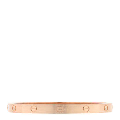 Cartier 18K Pink Gold Brushed Finish LOVE Bracelet 20 2 of 7